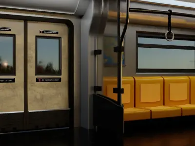 Decent-Looking 3D Train Model Photorealistic 3D model