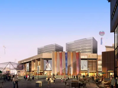 3Dmax fashion city commercial square building 09 3D model