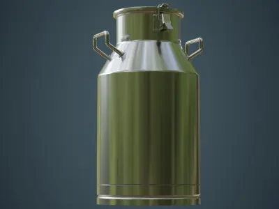 Milk Can 1A Low-poly 3D model