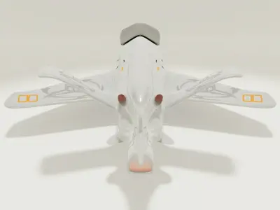 Space Ship Low-poly 3D model 3