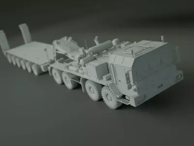 Faun Stl 56 Franziska  Heavy Tank Transporter 3D model