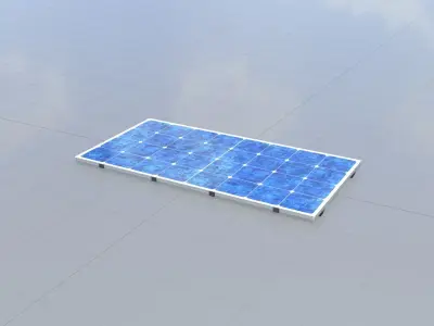 Solar module version 3 2x4m without stand 3D Model Pack