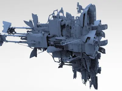 Star Wars inspired Racer Jet 3 3D model