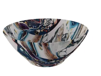 Bowl in Dark Pattren 3D model