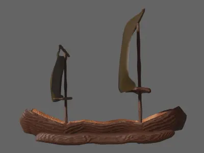 Raft Rod Wood 3D model