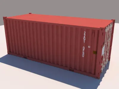 Shipping container royalty free 3D model