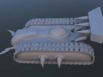 Monster Truck On Track Drive 3D model
