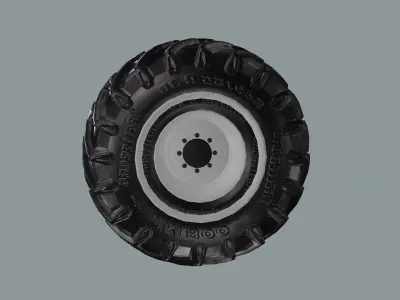 Truck Wheel 02 Low-poly 3D Model Low-poly 3D model