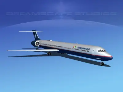 Douglas MD-80 AeroMexico  3D model