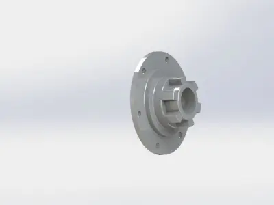 Differential spacecraft flying in sky 3D model