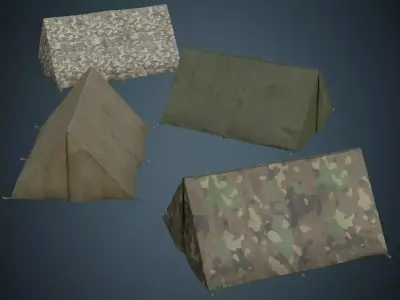 Tent 5B Low-poly 3D model