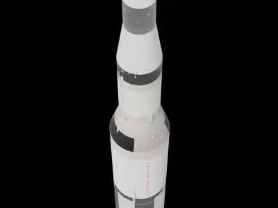 Saturn V rocket LOW POLY Free low-poly 3D model