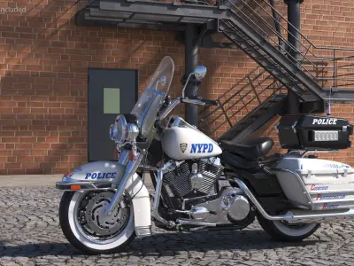 US NYPD Motorcycle Road King  purchase 3D model