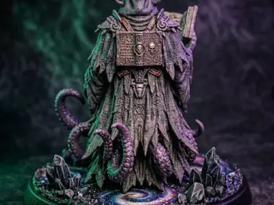 Eldritch Priest 01 Tentacle Cosmic Horror Sci Fi Mini STL 3D print model