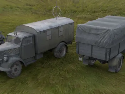 Opel Blitz 36 Low-poly 3D model
