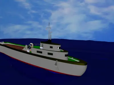 Oil Field Logistic Supply Vessel  LSV 3D model