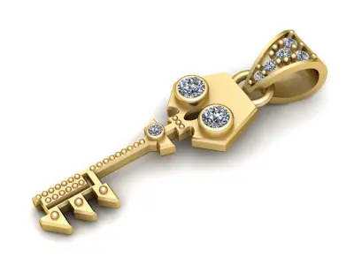 KEY PENDANT 3D PRITABLE MODEL 3D print model