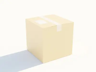 Cardboard Box Free low-poly 3D model get