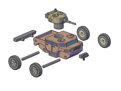 ASSAULT ARMORED VEHICLE 3D print model