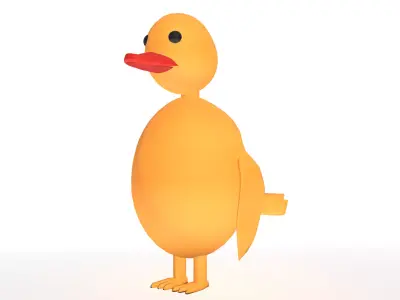 Cartoon Duck - Rigged Free 3D model