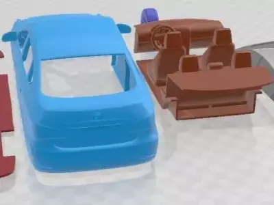 Nissan Almera 2013 Printable Car  3D print model