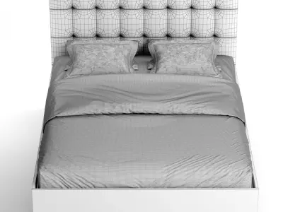 Industrial Bed by Baxton Studio 3D model