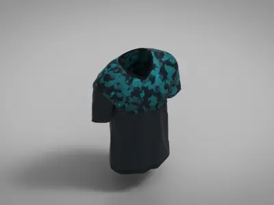 Military Outfit - T-shirt Low-poly 3D model get