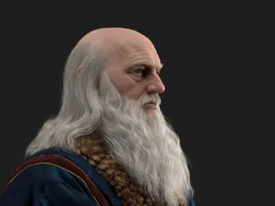 Leonardo Da Vinci Bust 3D model purchase
