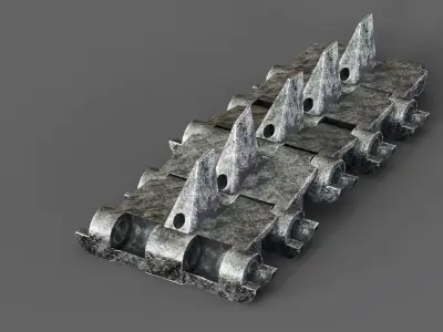 Tank track Free low-poly 3D model