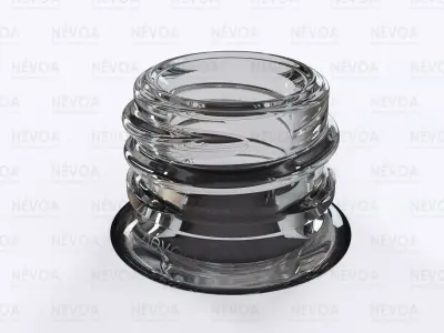 Glass finish - GME 40 25 - 13 mm - Screw neck with AB 3D model
