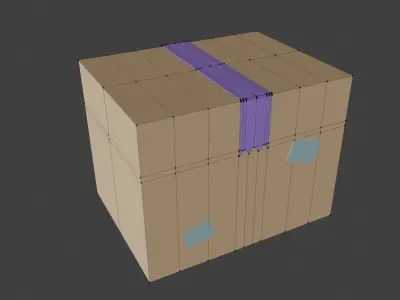 Simple Shipping Box 3D model
