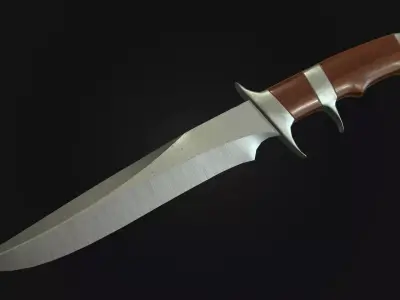 Hunting Knife Low-poly 3D model buy