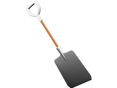  Shovel cartoon icon 3D model