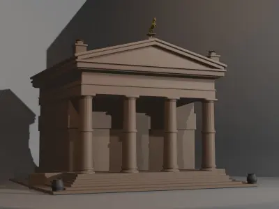 Ancient Temple Low-poly 3D model