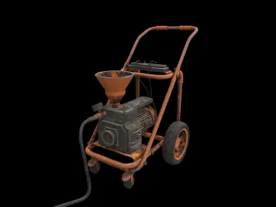 mobile compressor cart 3D model