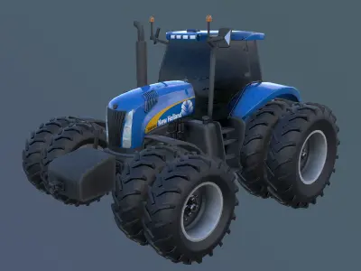 New Holland T8040 Low Poly Low-poly 3D model