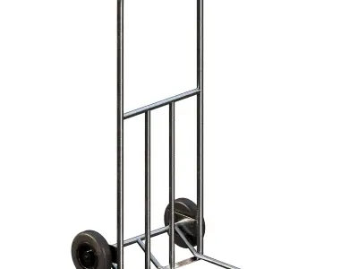 Hand truck Low-poly 3D model shop
