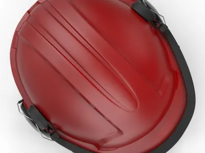 Safety Helmet 2 Red 3D model