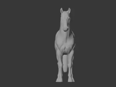 Horse 3D print Low-poly 3D model