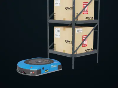 Warehouse Robot Generic All PBR Unity UE Textures Low-poly 3D model purchase