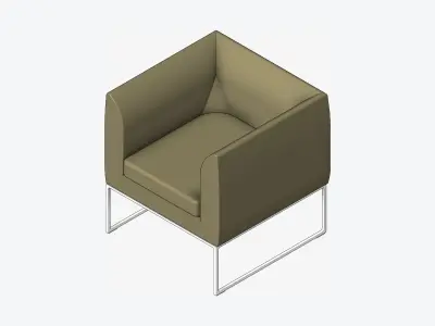 Furniture - Armchair - Contemporary - Line - Type 3 Low-poly 3D model