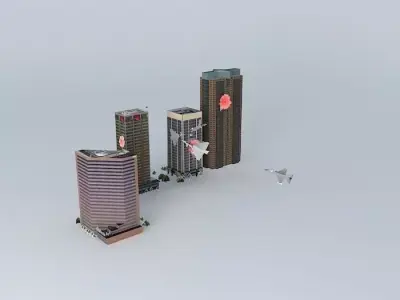 WW3 vegas skyline Free 3D model