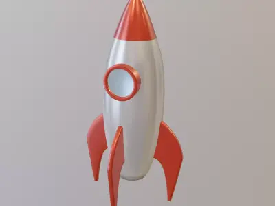 Rocket ship 3D model purchase