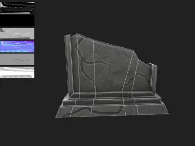 Gravestone Low-poly 3D model order
