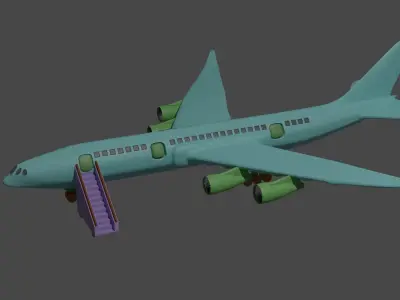 IL-96 passenger aircraft 3D model