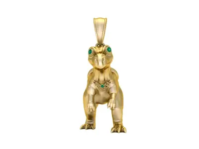 Dinosaur Pendant 3D Printable Model 3D print model