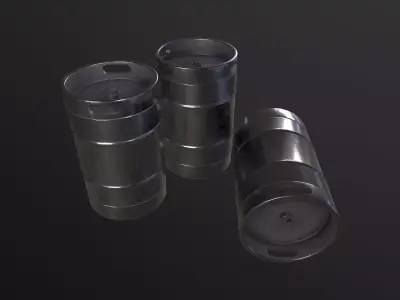Stainless Steel 3D Model Low-poly 3D model
