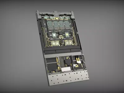 AI Data Center Server GB300 Compute Tray  Node Realistic 3Dmodel 3D model
