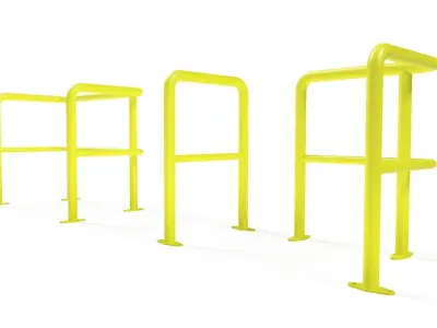 BARRIERS two metal railings 3D model