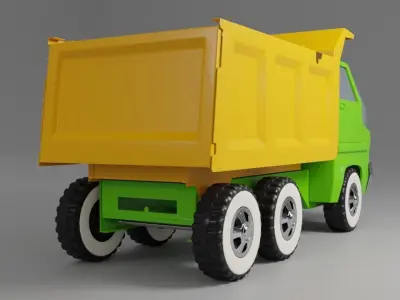 Toy Dump Truck with Shape Key 3D model